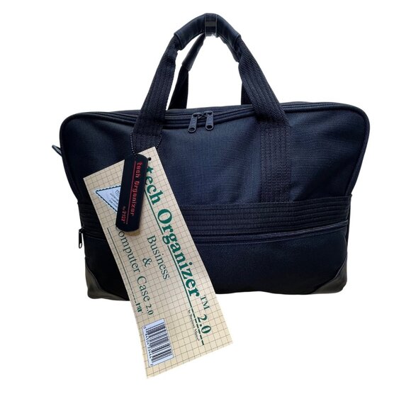 Hit Men’s Black Nylon Tech Organizer 2.0 Shoulder Strap Business & Computer Bag - Picture 1 of 14